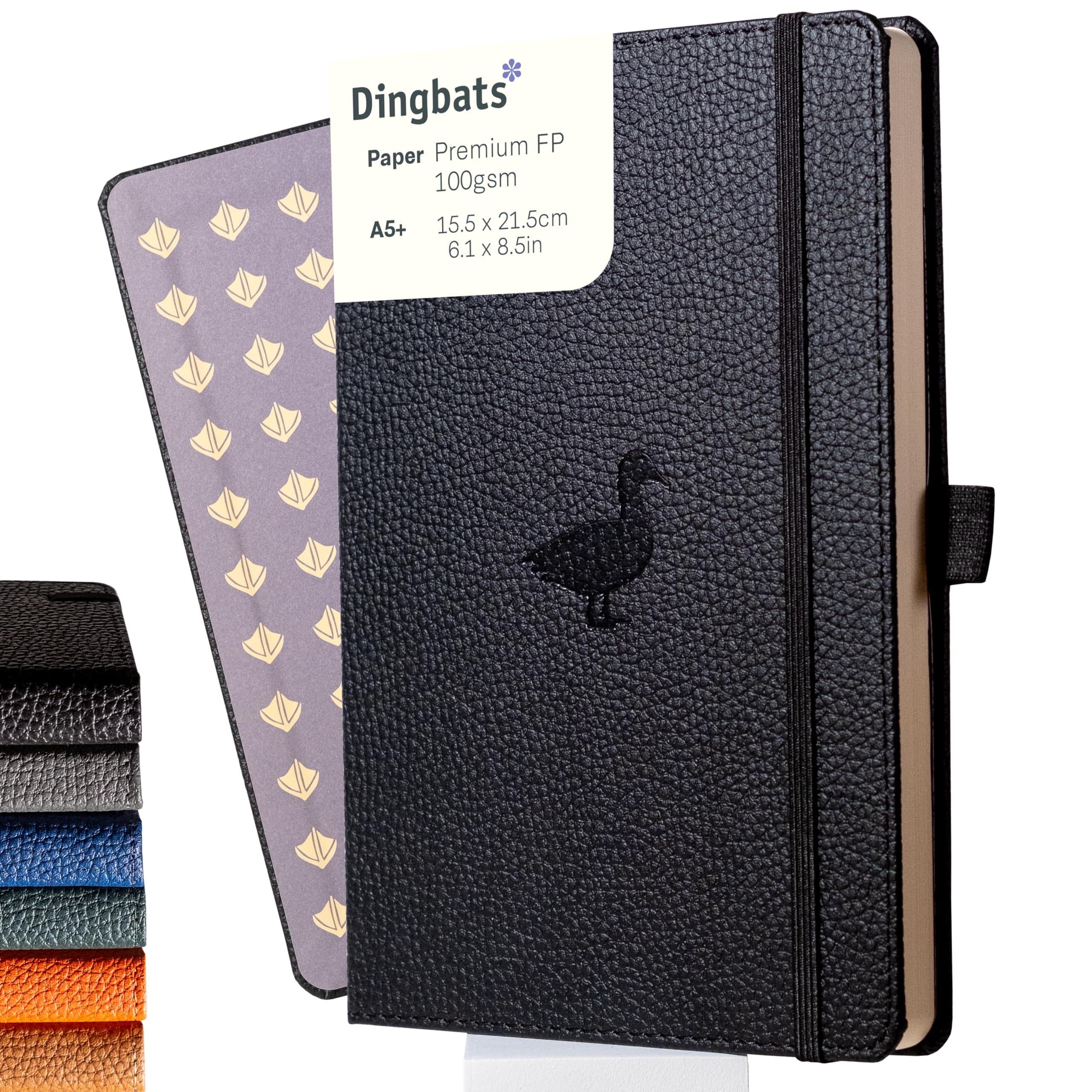 Dingbats Wildlife Medium A5 Hardcover Notebook  PU Leather  PAPERBACK