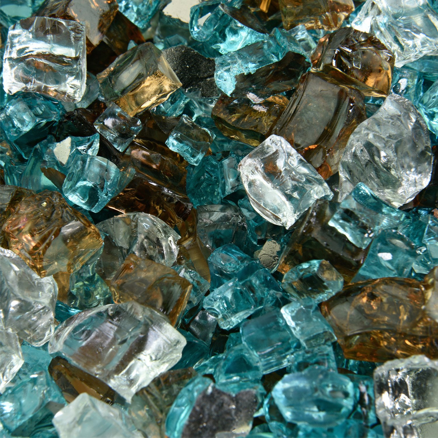 Barksdale - Fire Glass Blend for Indoor and Outdoor Fire Pits or Fireplaces | 10 Pounds | 1/2 Inch