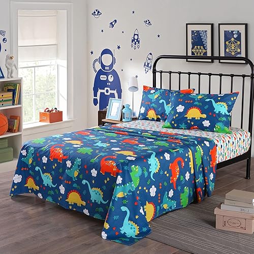 Miniatura 8 de Sábanas 100% algodón para niños, sábanas tamaño individual para niños, niñas, adolescentes, niños, sábanas para niños, sábanas para cama