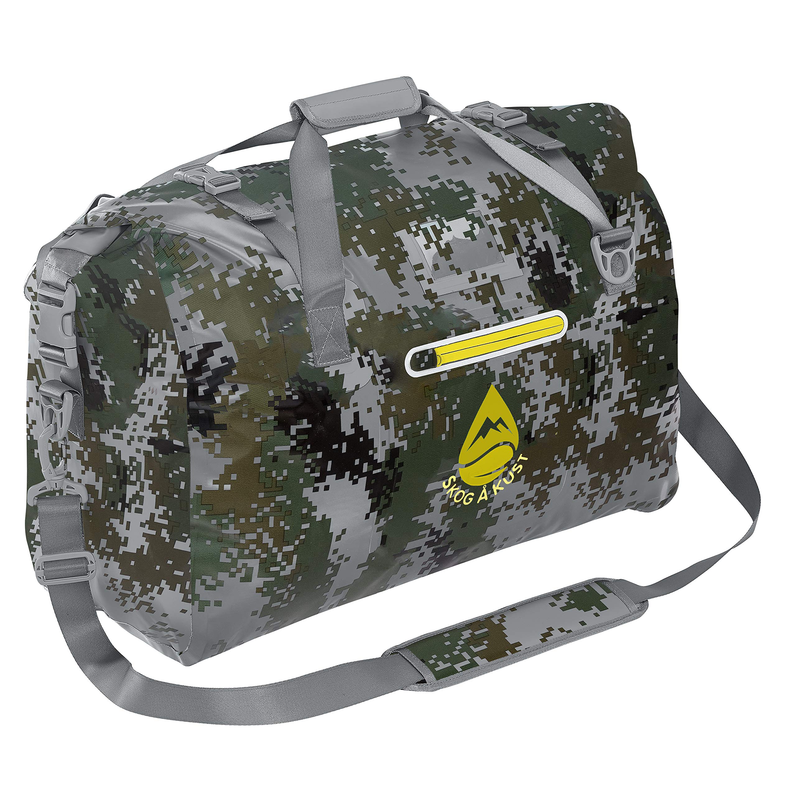 Skog Å Kust Duffelsak Heavy Duty Waterproof Duffel - Gear Bag for Sports, Travel, & More - 60L DigiCamo