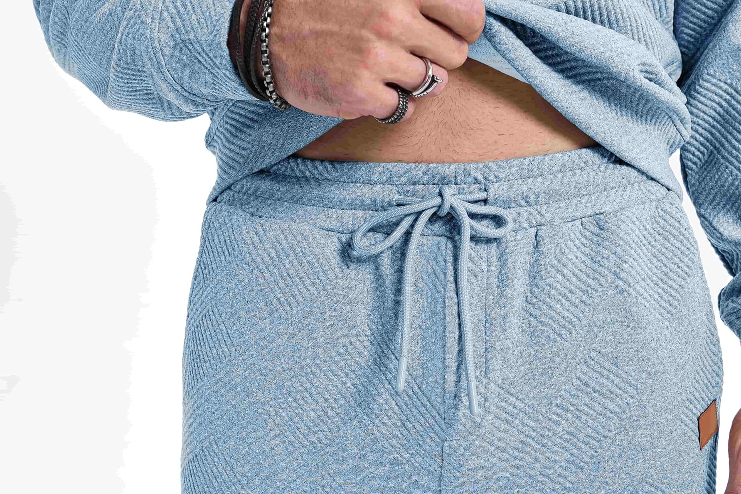 JMIERR Men's 2 Piece Outfits Knit Jacquard Pullover Sweatshirt Tracksuit & Joggers Sweatpants Sweatsuit Sets with Pockets - Image 6