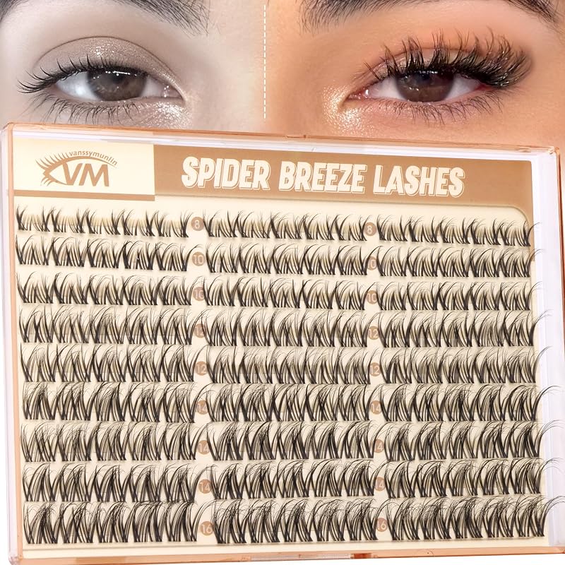 Cílios Postiços em Tufo Spider Breeze Vanssymunlin, Curvatura D, 8–16 mm