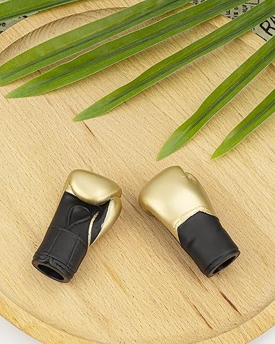 Miniatura 4 de AQKILO Guantes de boxeo mini marionetas de dedo, elimina tu estrés! Weird Stuff Random White Elephant Gifts (dorado)