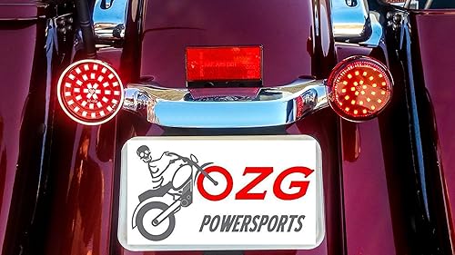 Miniatura 7 de Negro hacia fuera rojo LED señal de giro corriente luz insertar Harley Bullet 1157 bombilla FL FX XL humo lente touring dyna softail sportster calle