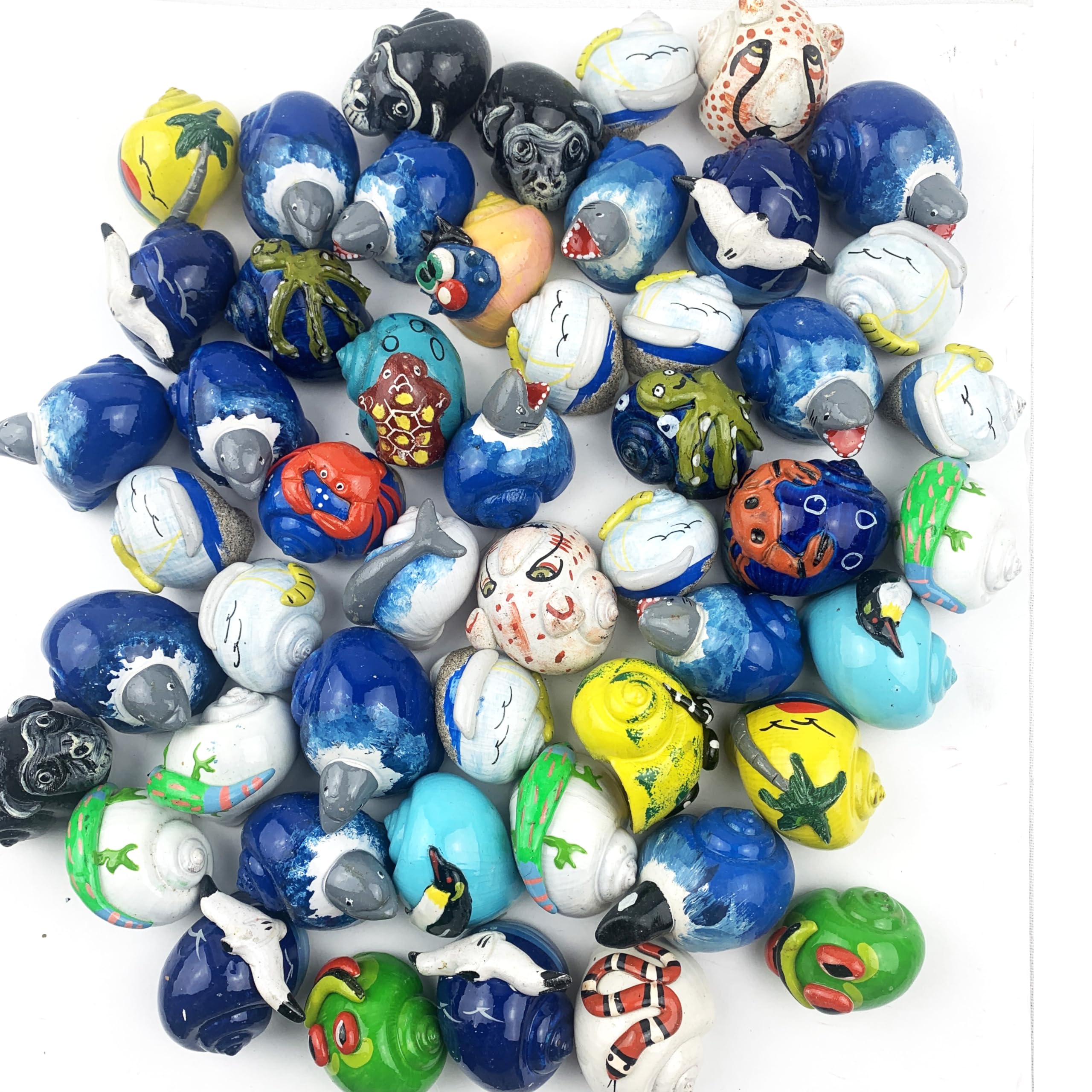 Worlds 8PC Assorted Dyed Painted Hermit Crab Shells for Nautical