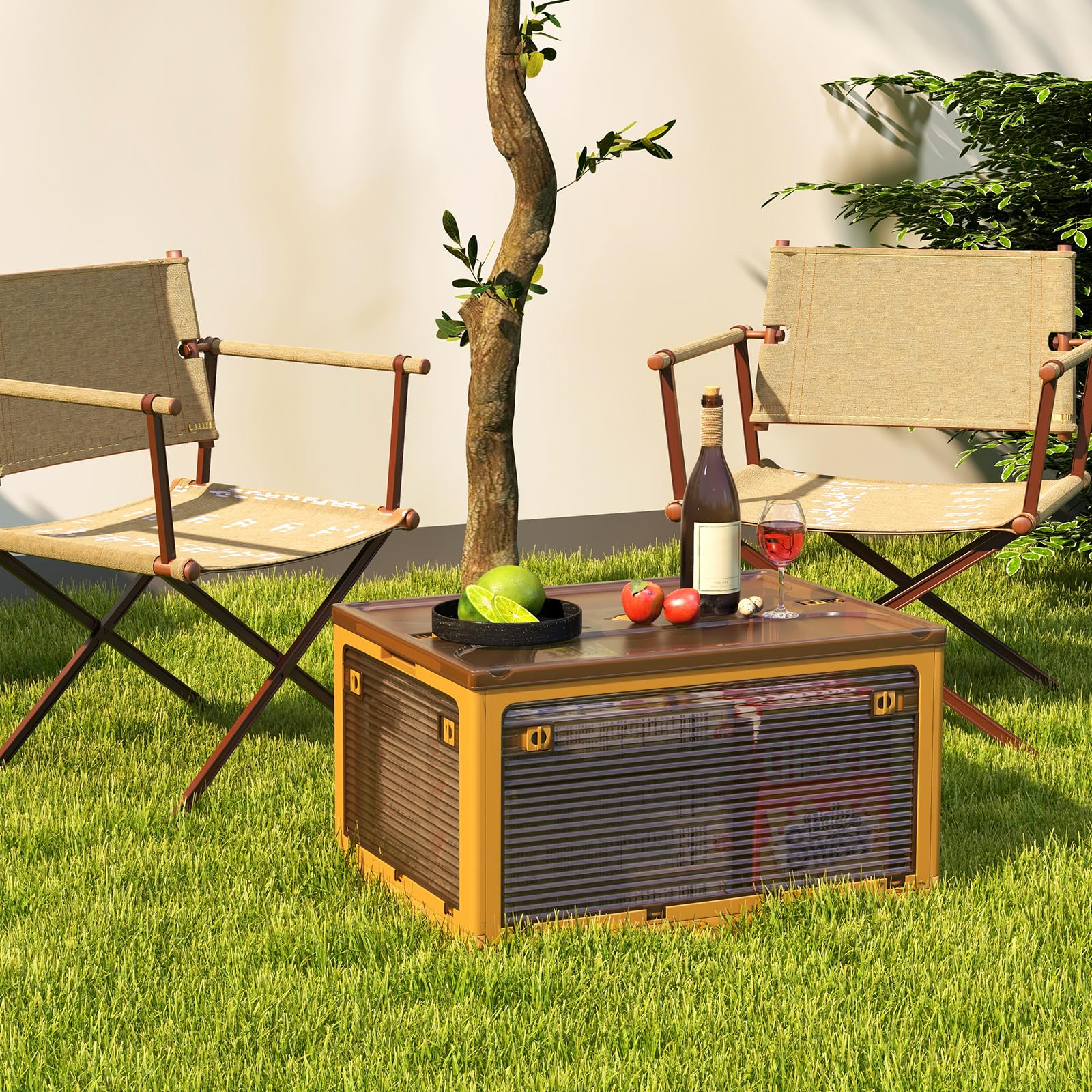 Opbergbox 32L met Wielen – Transparante Kunststof Box met Paars Deksel – Opslagbox voor Slaapkamer, Keuken of Schuur – 79x39x17 cm
