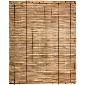 50年代ヴィンテージ　竹製 すだれ　御簾　室内用　藍染め布縁付き　２枚組 Amazon.co.jp: 水勘製簾所 焼竹すだれ 室内用 (約74cm x 90cm