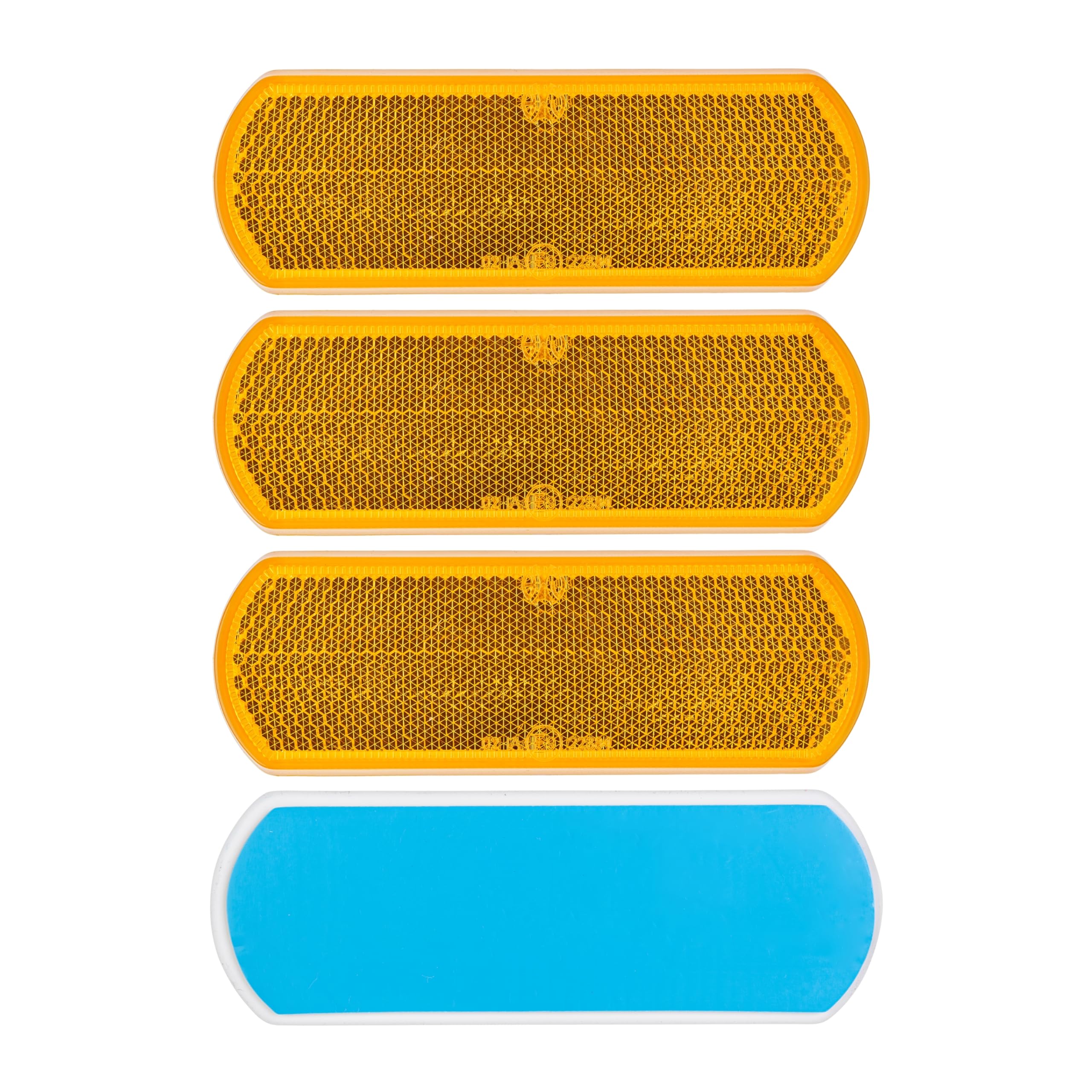 Reflectores para Pegar, 4 Uds, Rojo, 94 x 44 mm, Marca de E, Reflector de Seguridad Remolque, Caravana, Poste, Captafaro, Derecho e Izquierdo, Reflector de Remolque Estándar, Catadioptrico Rojo — view 10