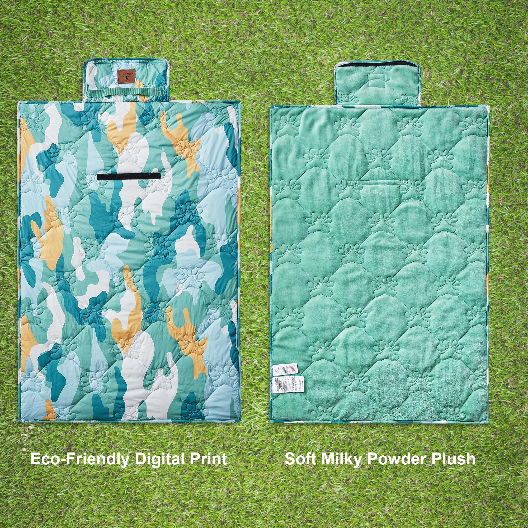 Cozy Bliss Waterproof Outdoor Dog Blanket, Portable Foldable