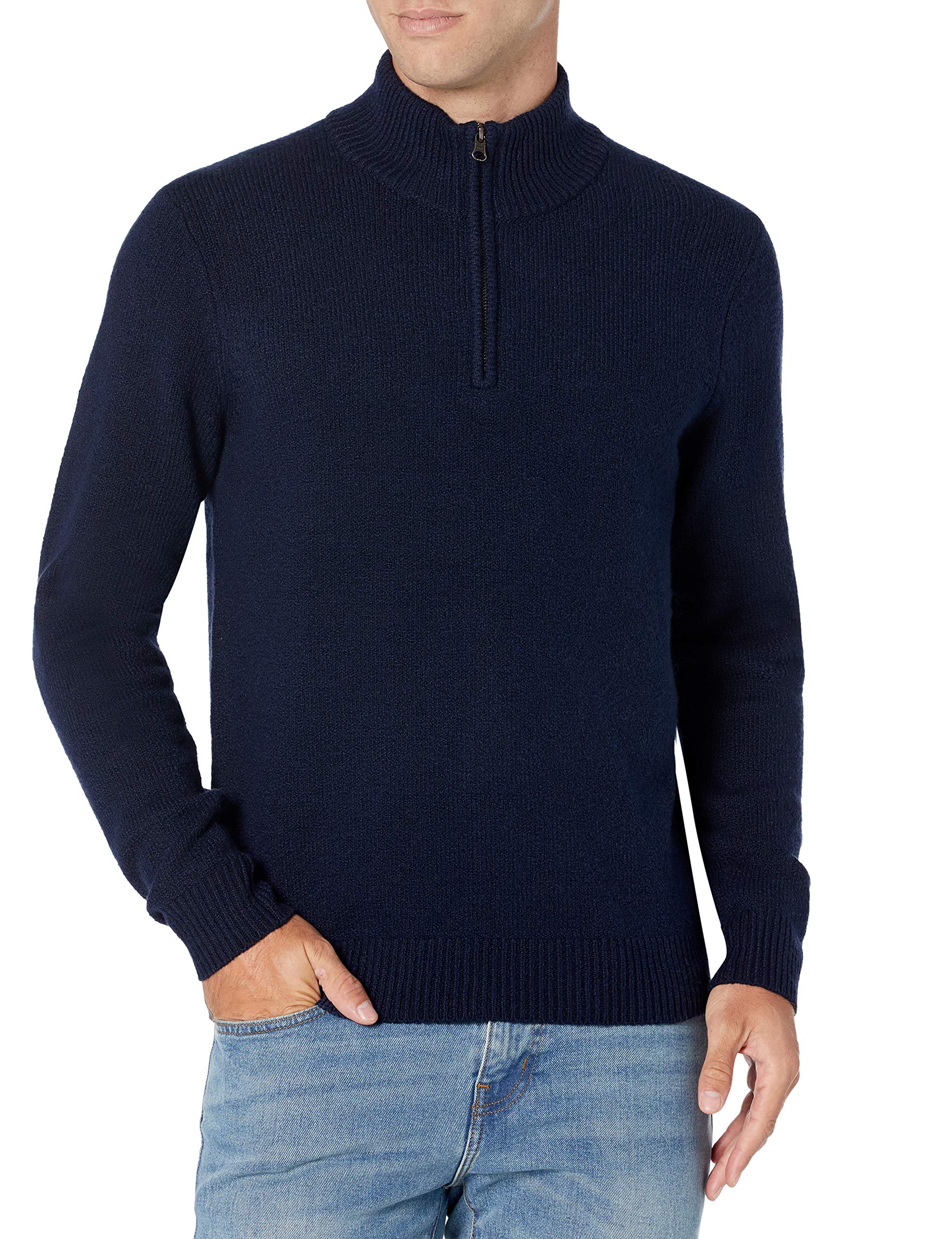 Amazon Essentials Maglione Morbido a Maniche Lunghe con Cerniera sul Collo Uomo