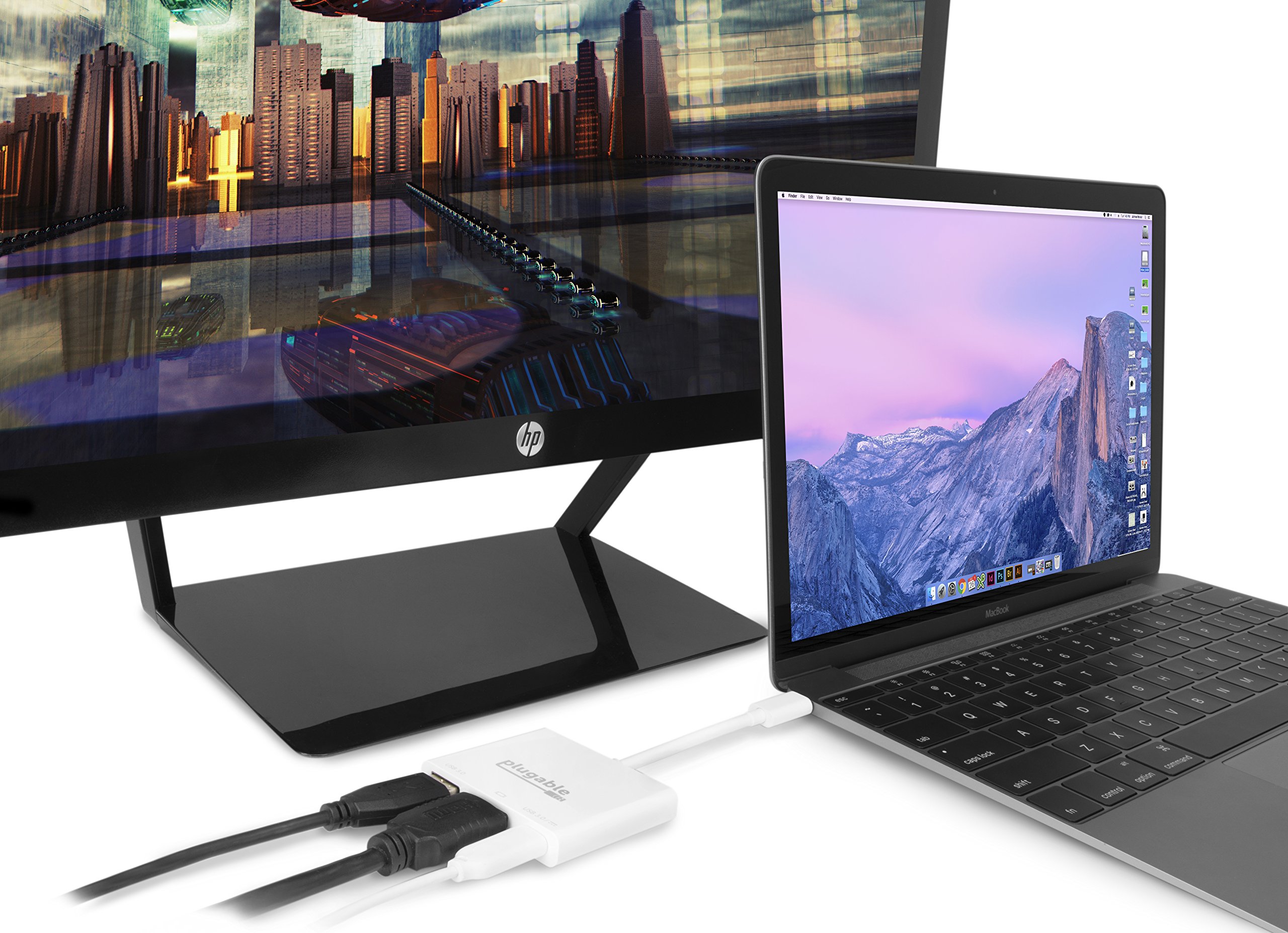 Plugable Mini stacja dokująca USB 3.1 typu C, HDMI, USB 3.0, ładowanie ciągłe USB C do MacBook Pro 2016 i 2017, Dell XPS 13 i 15, Yoga 720, Thunderbolt 3 i innych (rozdzielczość do 4K przy 30 Hz)