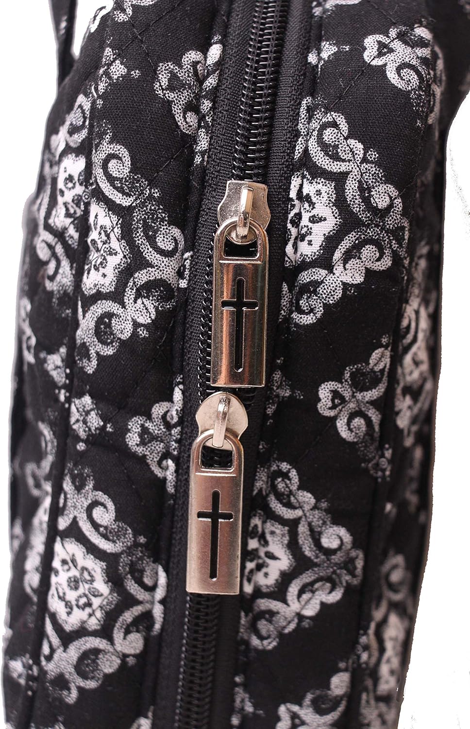 DIWI Quilted Bible Cover Extra Large Sizes 11.25 X 8.25 X 2.75 Inches Bible Tote Good Book Case (XL, C2 Deep Night) - Image 3