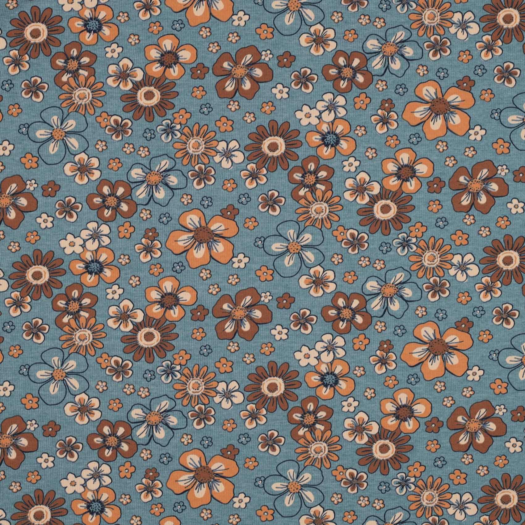 VmG-Store Jersey Fabrics Sold by the Metre for Sewing Cotton Jersey Sewing Fabric Children's Fabric 140 cm Wide III (Flowers Mottled Jb043)