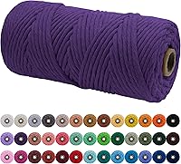 Vista 56 de JeogYong Cordón de macramé de un solo hilo 1mm x 426 yardas (1279 pies) Cuerda de algodón suave Hilo de macramé de 1 mm, suministros de macramé