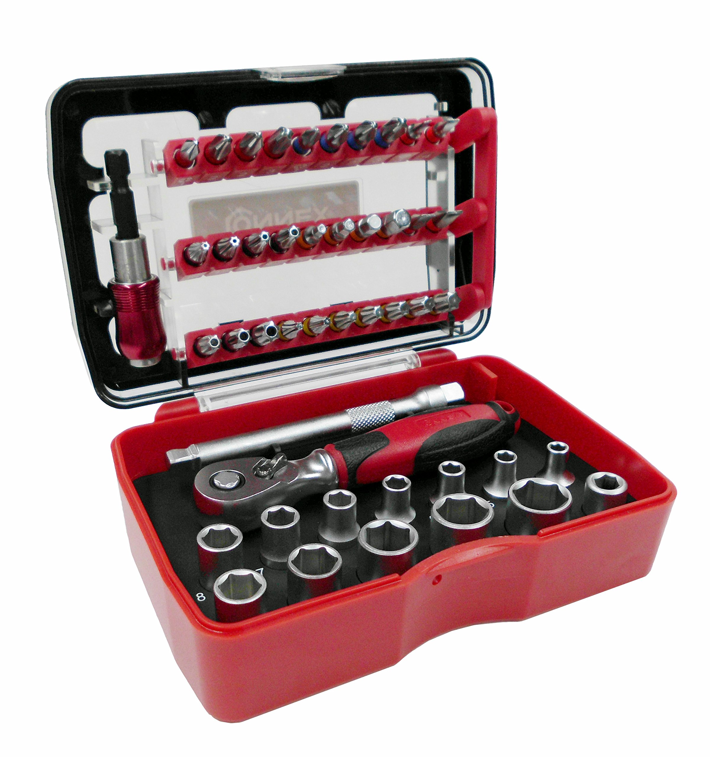 Connex Multi-Colour Bit/Socket Wrench Set, 46 Piece - Coxb973946 With Ratchet & Color-Coded System