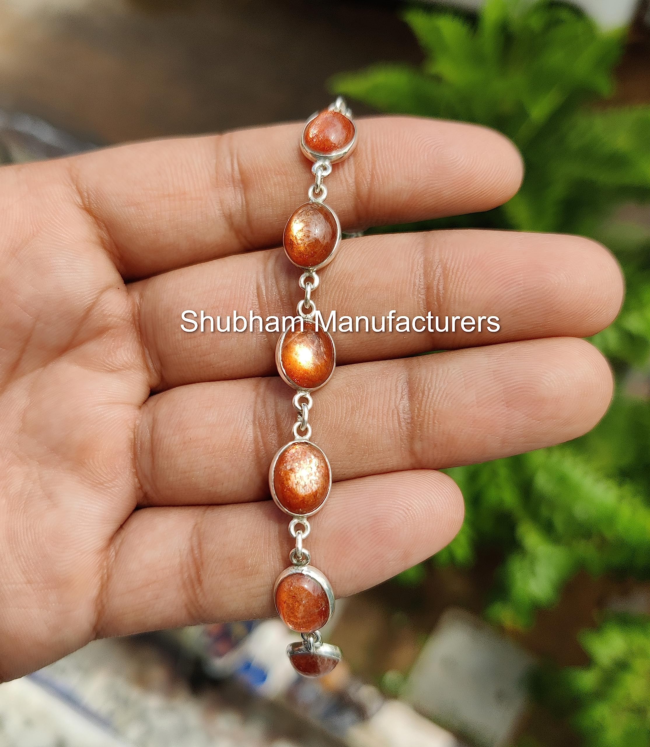 Bracciale con pietre preziose naturali Bracciale con pietre preziose fatte a mano in argento sterling 925 Gioielli da donna