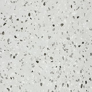 HotDecor Gray Terrazzo Vinyl Flooring Peel and Stick Tile 30PCS Durable Peel and Stick Flooring Tiles Floor Stickers Peel and Stick Waterproof Bathroom Vinyl Peel and Stick Tiles for Floor 12x12 in