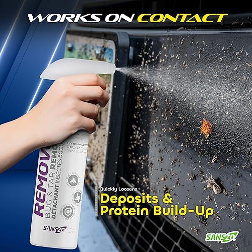 Miniatura 5 de Removedor de insectos y alquitrán, potente y de acción rápida, limpiador y desengrasante para exteriores multiusos, sin rayas, sin arañazos, 24