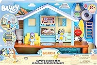 Vista 2 de Bluey Juego de cabaña de playa, 10 pulgadas, juego personalizable para niños pequeños con 10 piezas de juego y figura con gafas de 2.5 pulgadas