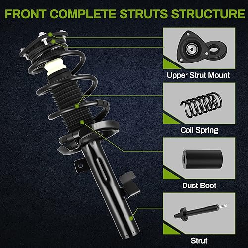 Miniatura 2 de AUTOSAVER88 Conjunto completo de amortiguadores traseros compatibles con Mazda 3 2004-2009, Mazda 5 2006-2010