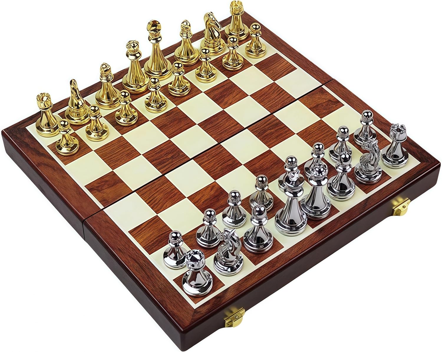 Top Natural Wood Chess Set - Travel Games Sets with Board Games Gift, Chess Gifts & Pieces