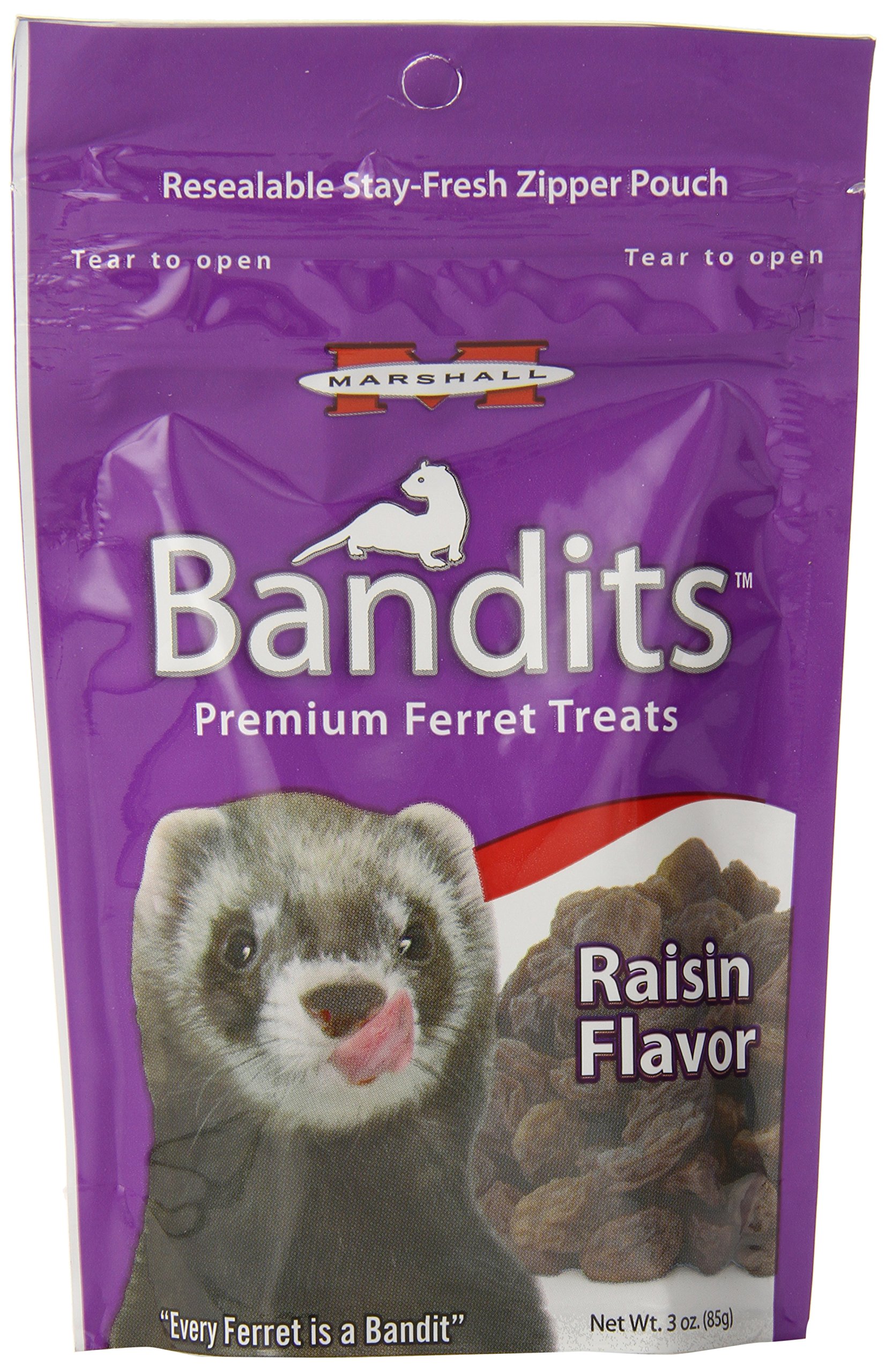 Marshall Bandits Ferret Treat, 3-Ounce, Raisin, Raisins, Small (FD-383)