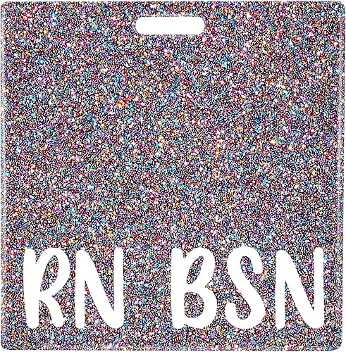 Miniatura 8 de Plifal RN BSN - Portatarjetas para enfermeras, accesorios de enfermería, lindo rostro sonriente, arcoíris, horizontal, identificación,