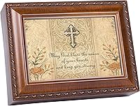 Vista 1 de Cottage Garden Caja de música de grano de madera de bodajoyero juega Ave Maria