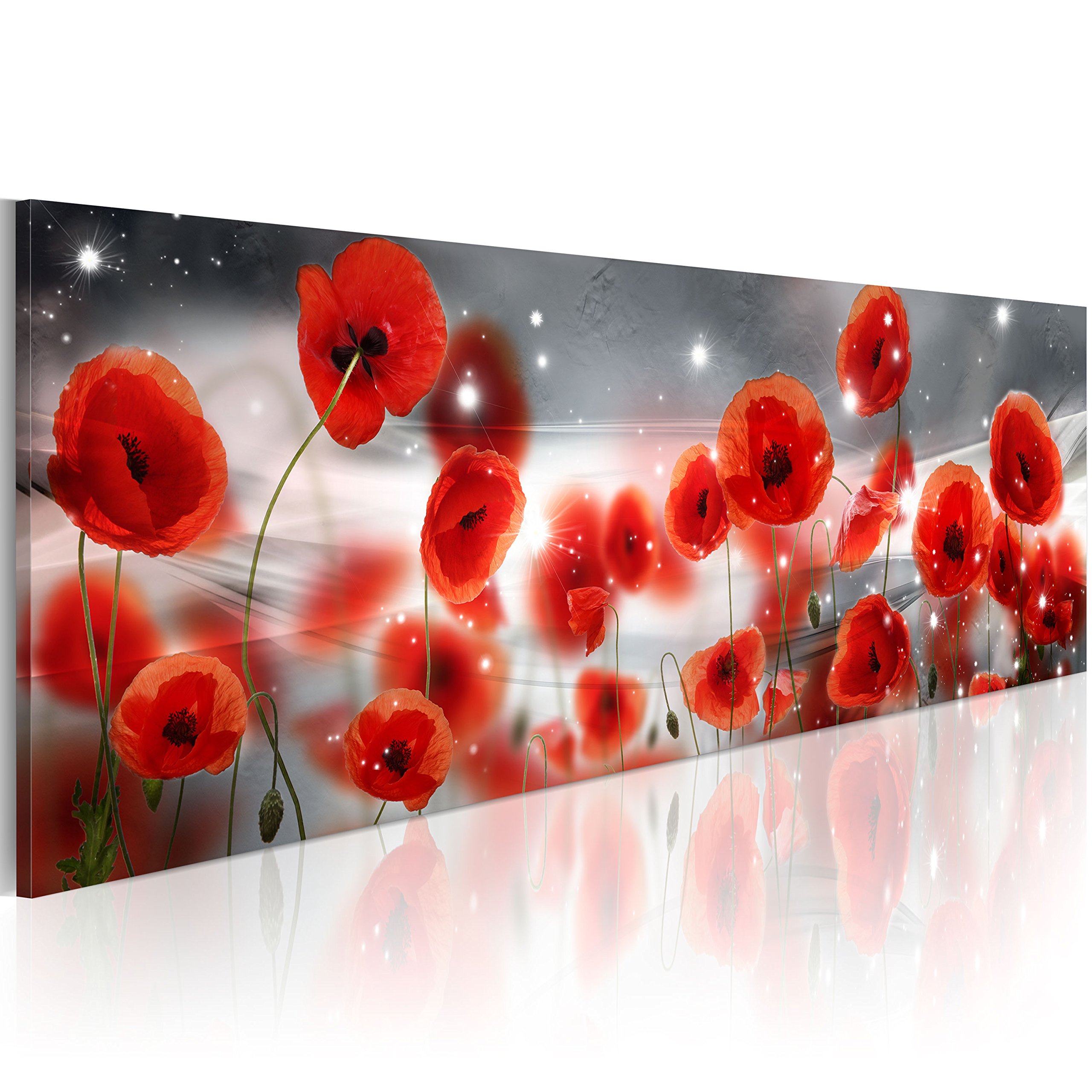 Tableau en verre - Coquelicot (3 parties