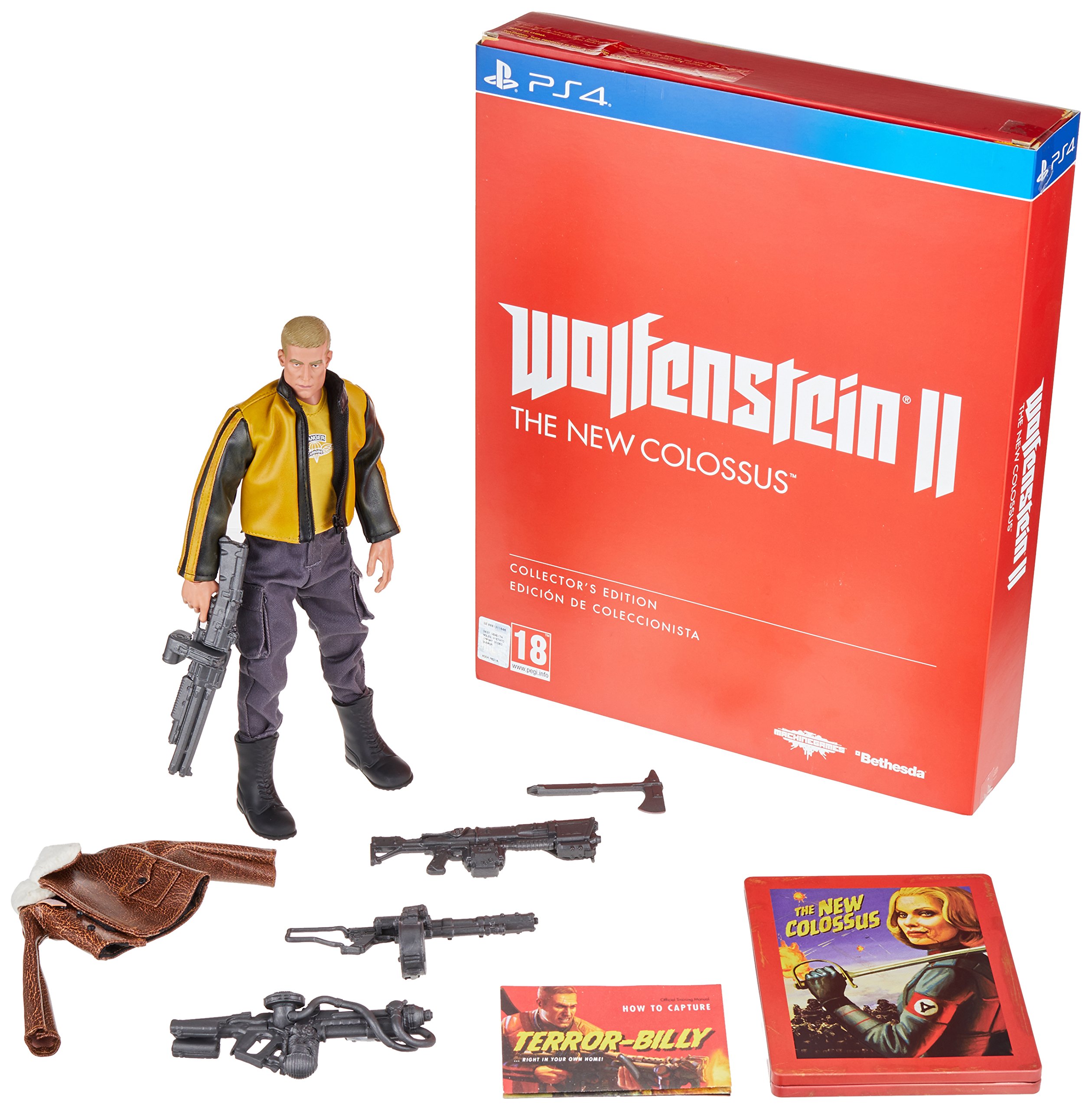 Wolfenstein II The New Colossus Badge Argento Nero