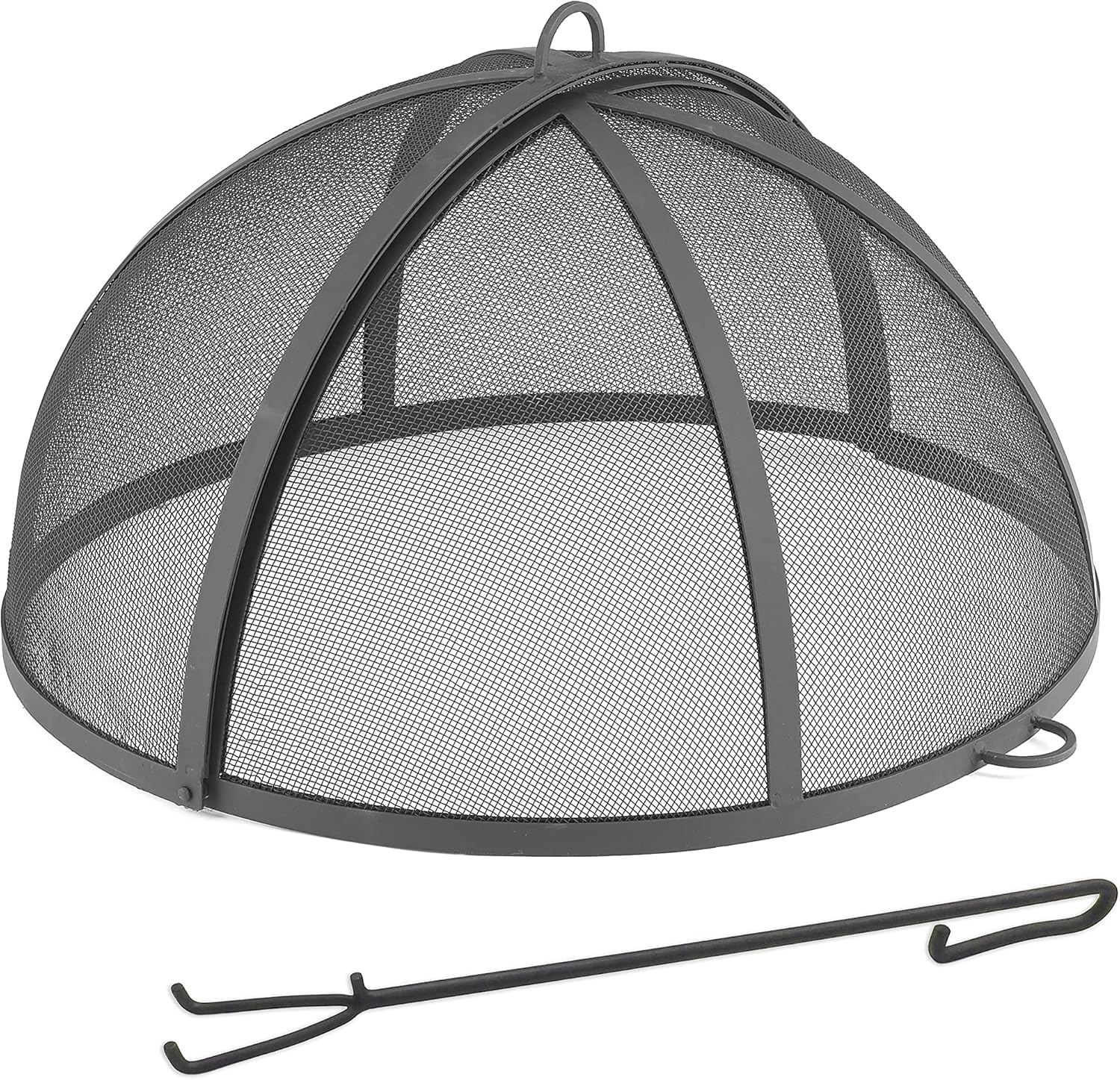 Good Directions 26" Fire Pit Spark Screen with Lifter Tool, Heavy Duty, Hinged for Easy Access
