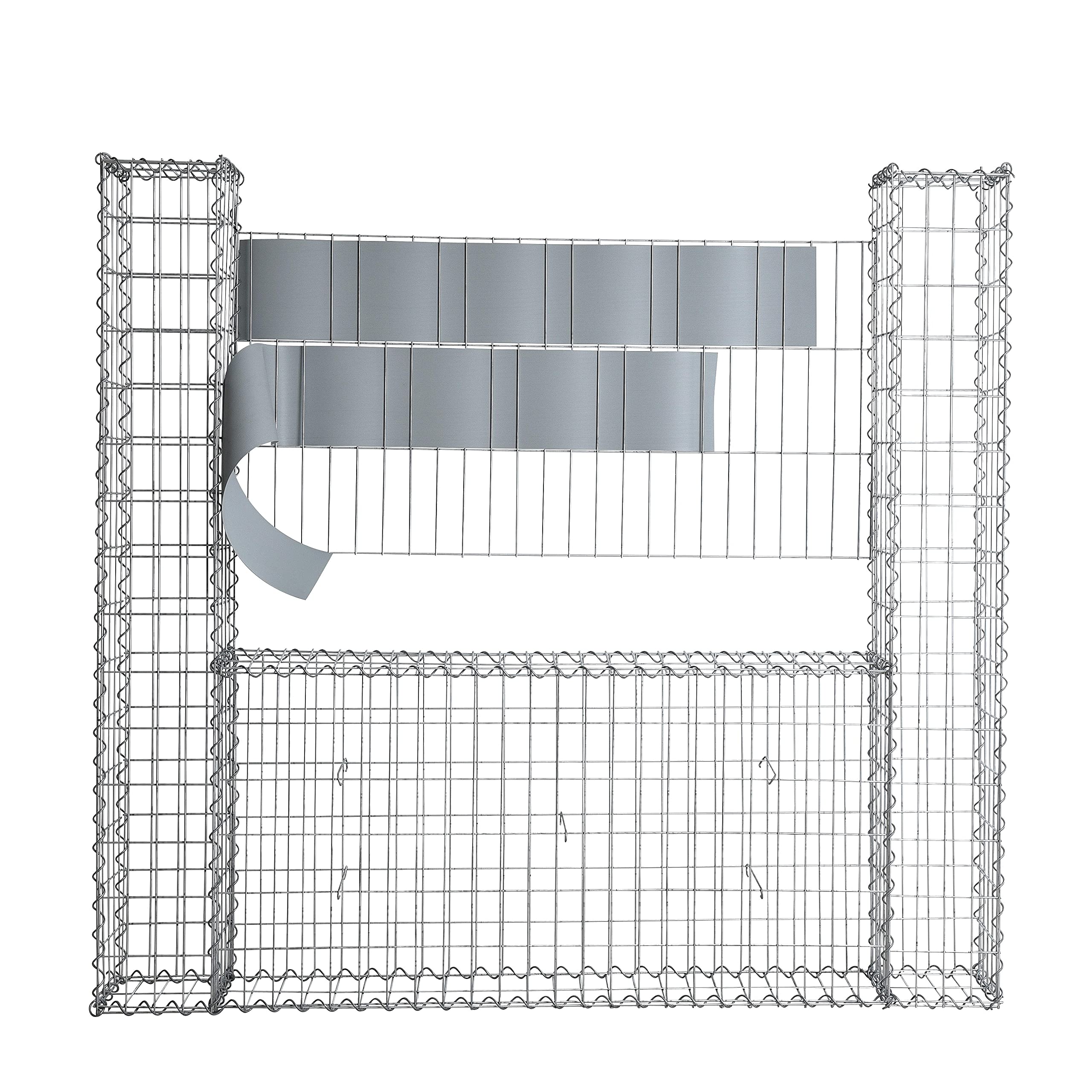 ESTEXO Gabionenwand Spiral-Steingabione Gabione Steinkorb Drahtkorb Gabionenkorb Sichtschutz Mauer (160x20x150 cm)