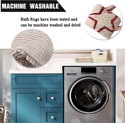 Miniatura 6 de Tapete de baño de chenilla suave, antideslizante, tapete absorbente para suelo de baño, cocina, entrada
