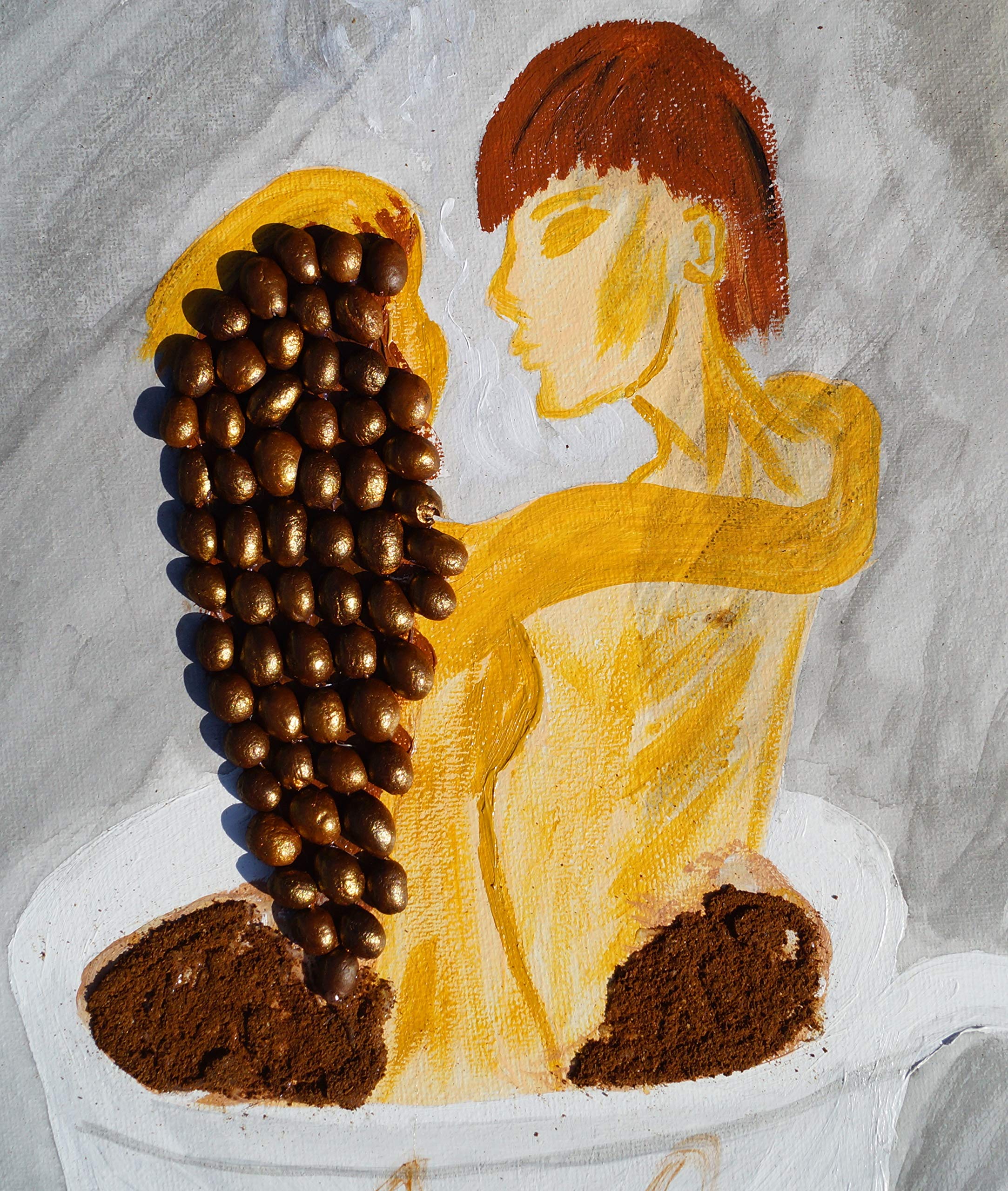 Coffee Art Drawing 100% Handmade