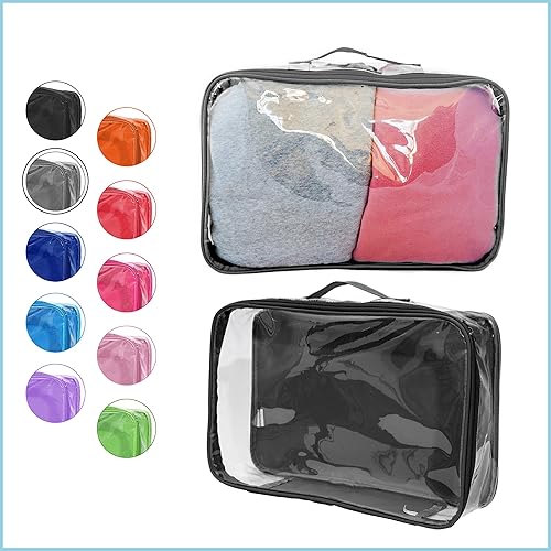 Miniatura 2 de Cubo grande de embalaje de viaje transparenteorganizador de PVC transparente para maletabolsa multiusos con asacamisas de vestir, pantalones,