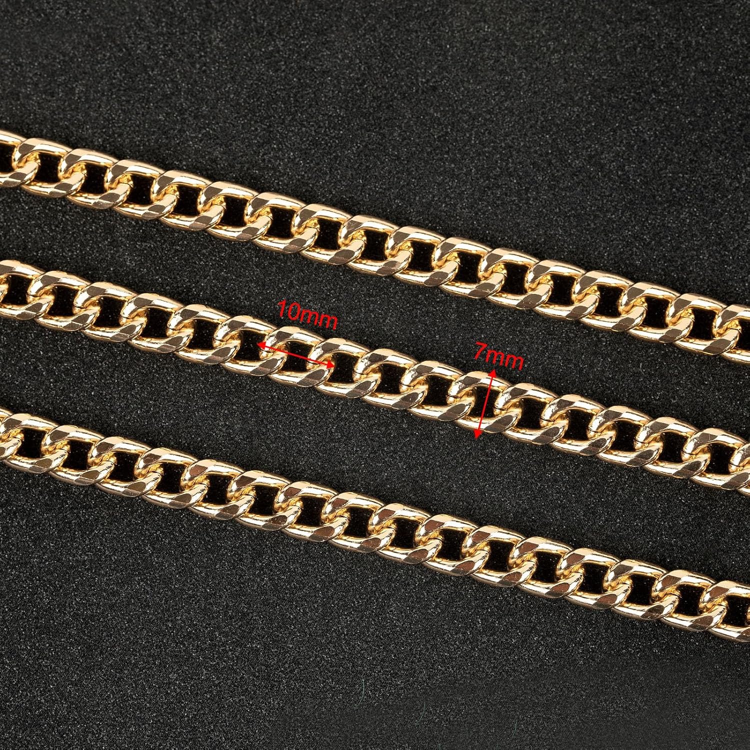 UMAOKANG 33 Feet Gold Plated Curb Chain for Jewelry Making Aluminum Necklace Chains Bulk Twisted Curb Link Chain Roll with Jump Rings and Lobster Clasps - Image 3