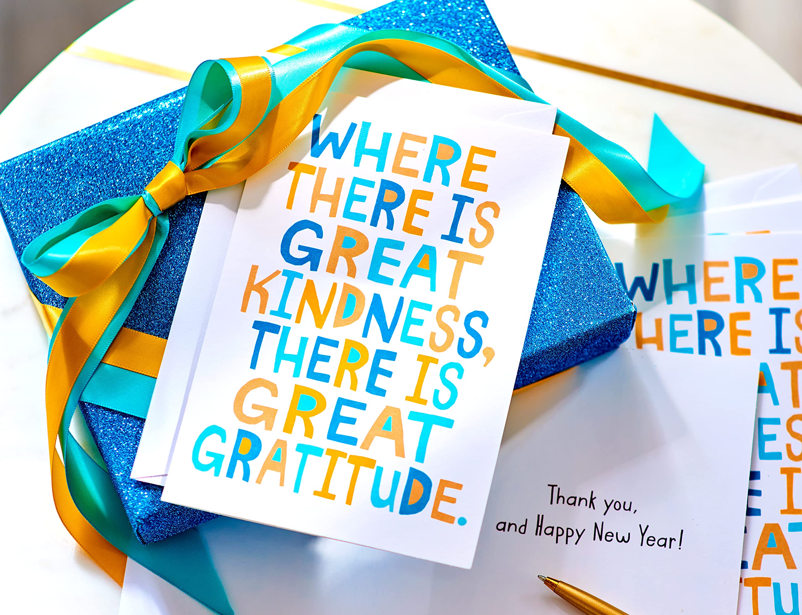 Weihnachts-Dankeskarten Mit Umschlägen – 24 Stück, A6 (10,5 X 14,8 Cm), Mit Vorgedrucktem Text