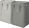 2 Pack 80L Large Laundry Basket, Foldable Washing Basket Clothes Hamper Storage Bag with Long Reinforced Handles, Freestanding Laundry Basket Bin for Bathroom, Bedroom