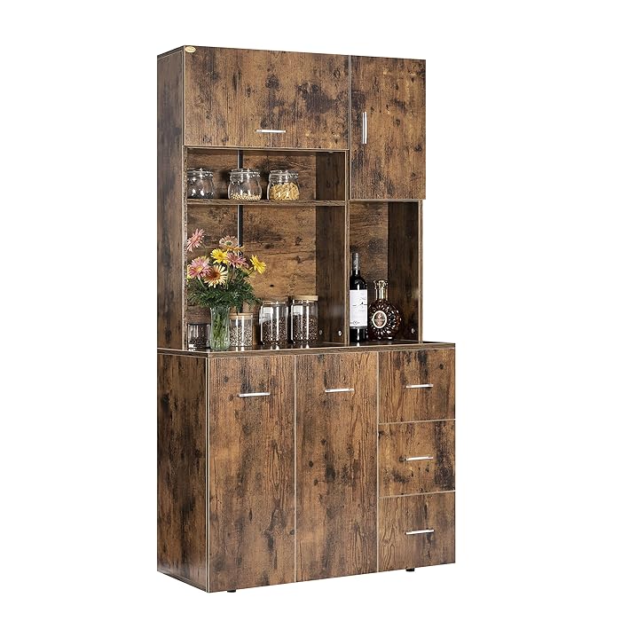 Buy VIVOHOME Microwave Storage Freestanding Kitchen Pantry