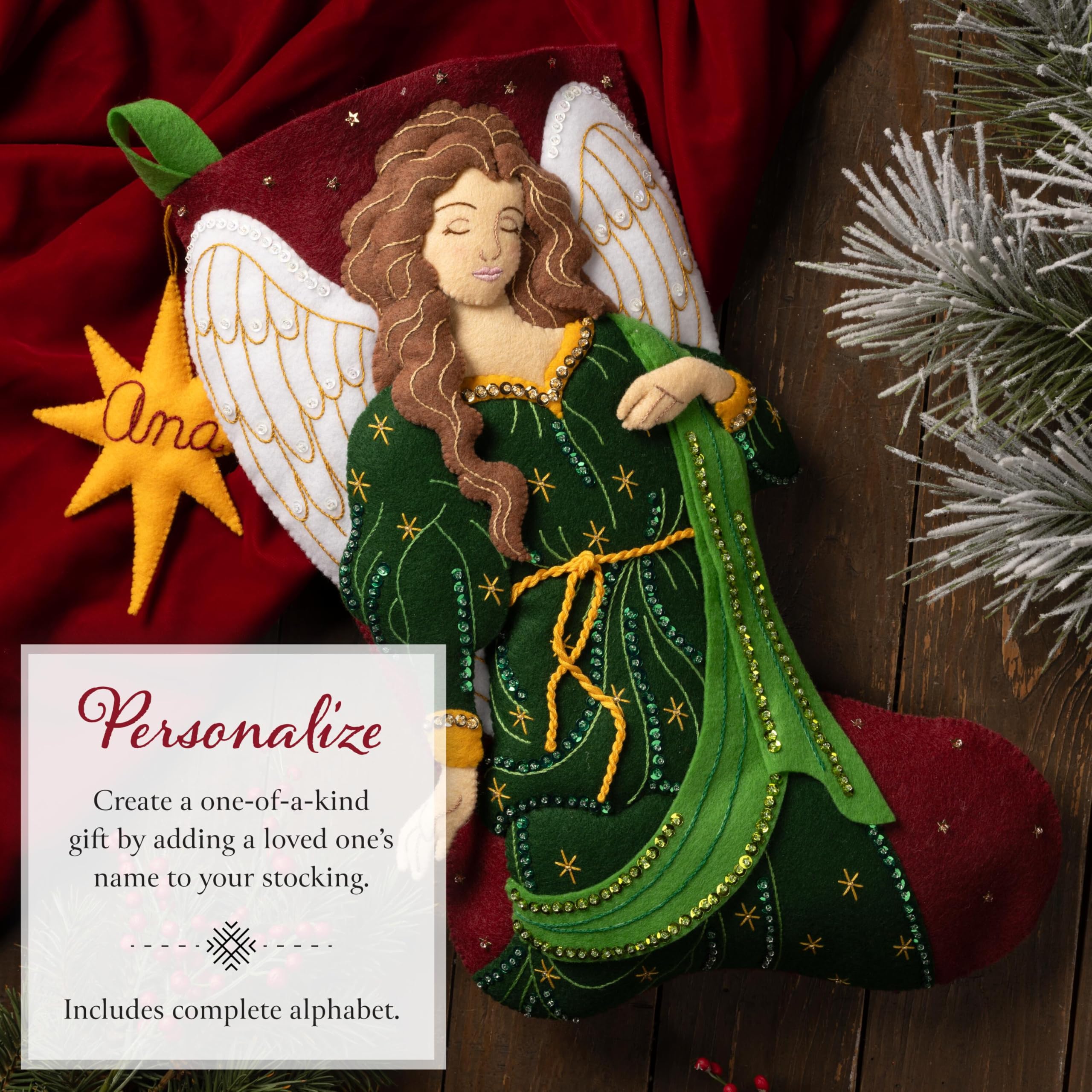 Bucilla, Heavenly Blessings, perfecto para manualidades y manualidades, kit de fieltro de 18 pulgadas