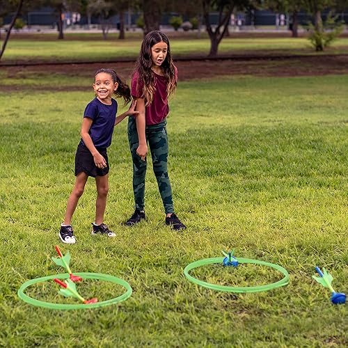 Miniatura 8 de JOYIN Juego de dardos de césped para niños y adultos, juegos de césped que brillan en la oscuridad al aire libre para adultos y familia, juego de