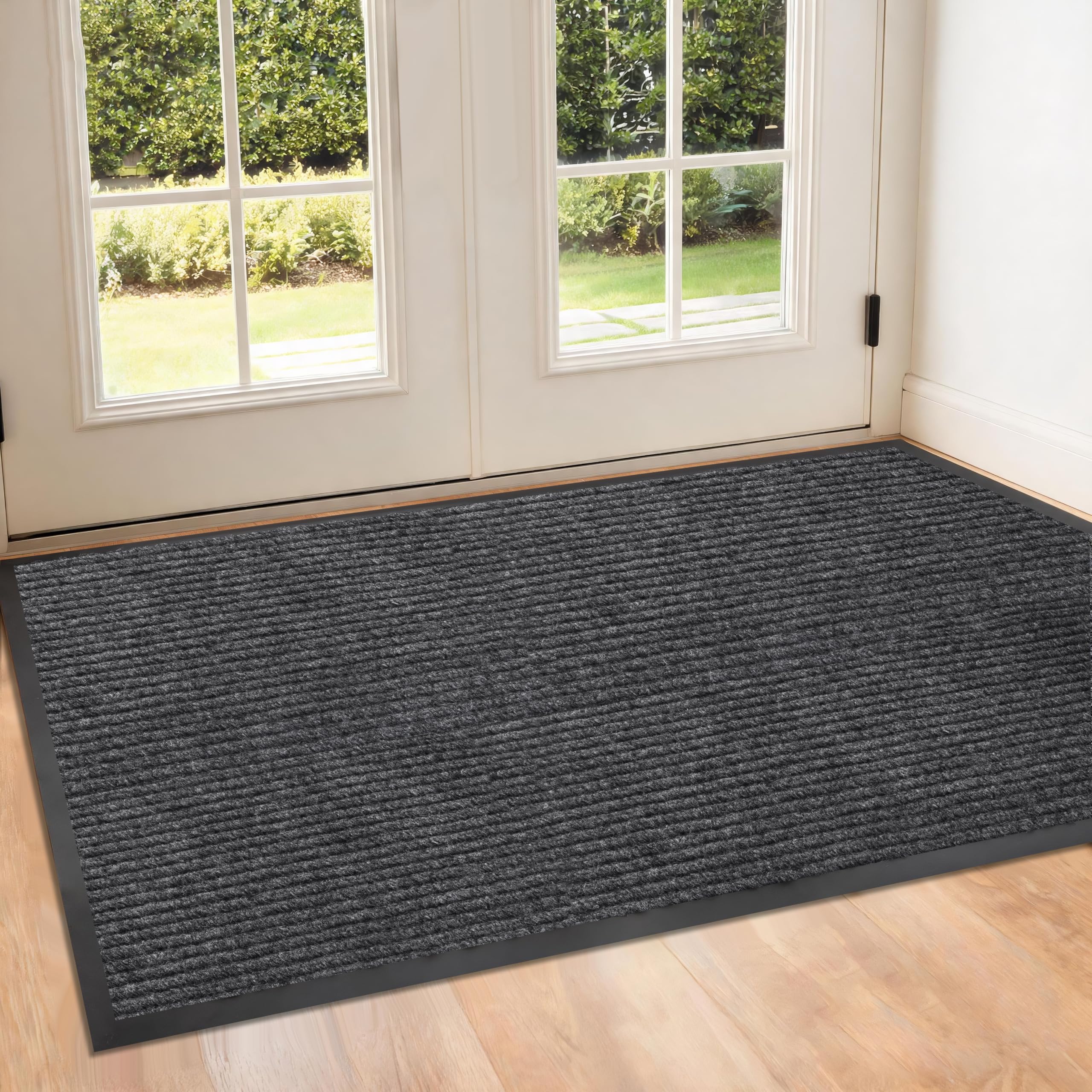 Storystore 3' x 10' Front Door, Mat Heavy-Duty Commercial Mat for Indoor/Outdoor Entryways, Non Slip Rubber Backing Low Profile for Entrance Home Office, Patio & Garage(Gray) — Amazon image 8