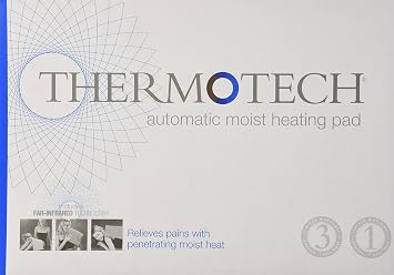 Thermotech Neck and Shoulder Automatic Digital Moist Heating Pad Heating Pad, Beige, 18x18