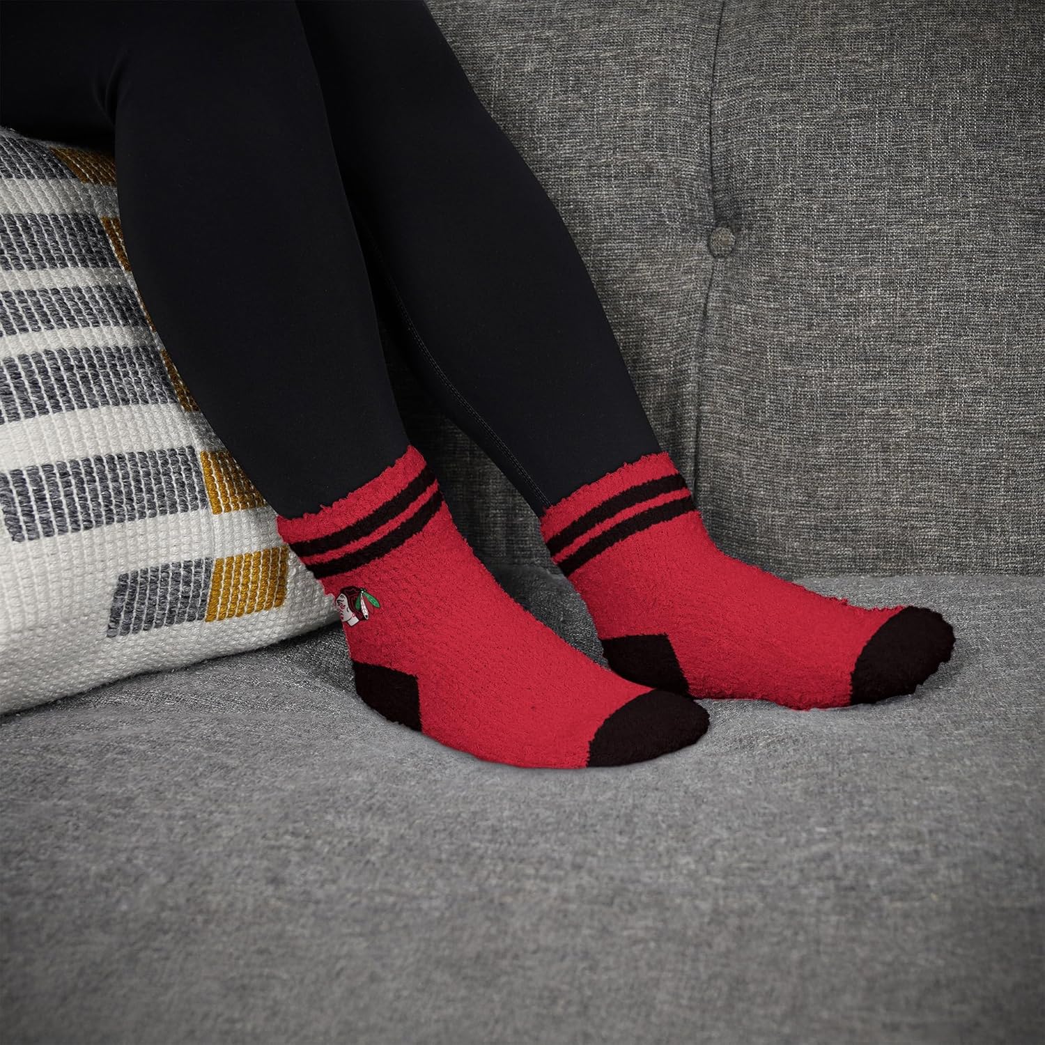 For Bare Feet Cozy Two Stripe NHL OSFM