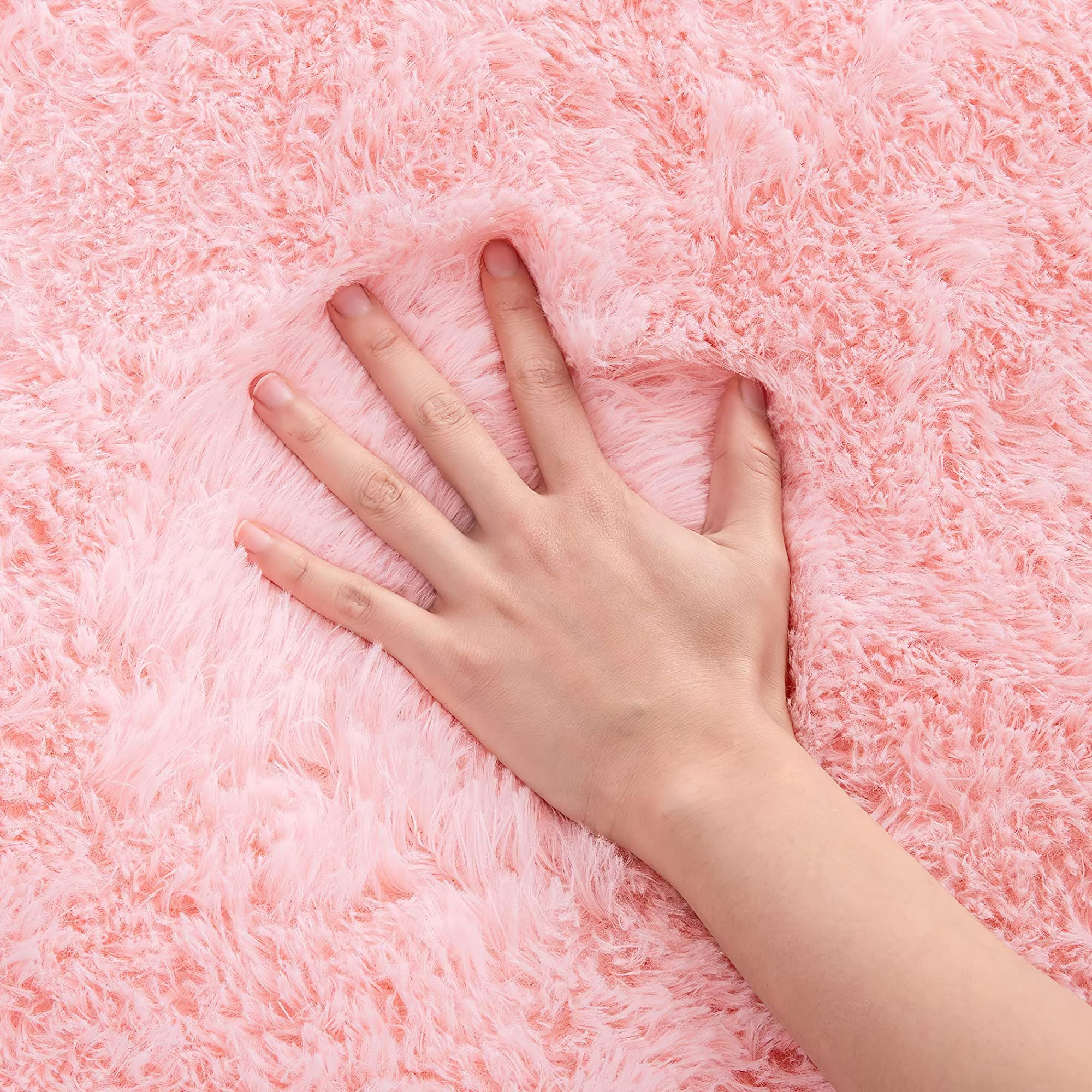 rond shaggy vloerkleed, voor de slaapkamer, pluche vloerkleed, modern