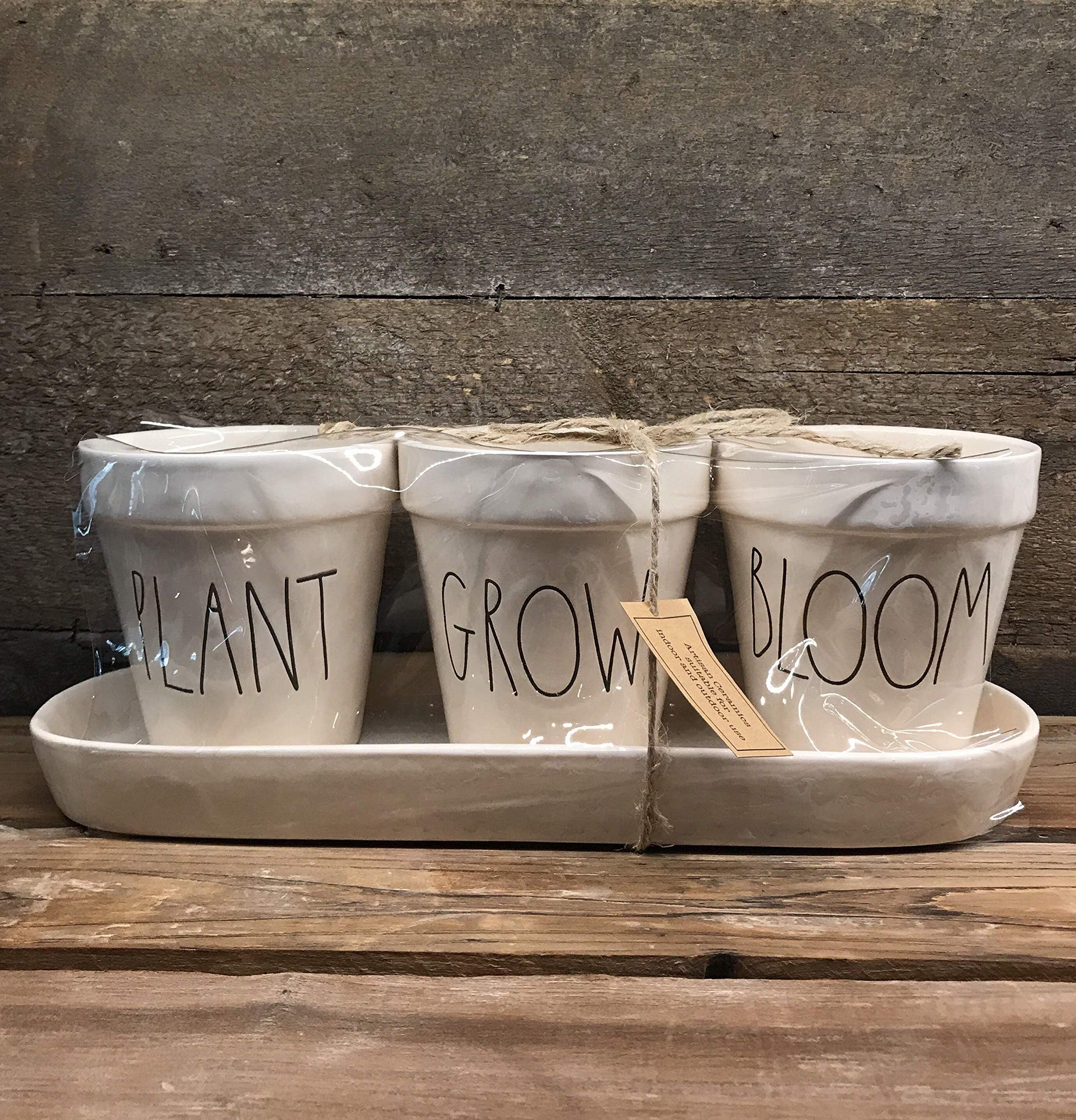 Rae Dunn Pot Set Plant Grow Bloom by Magenta