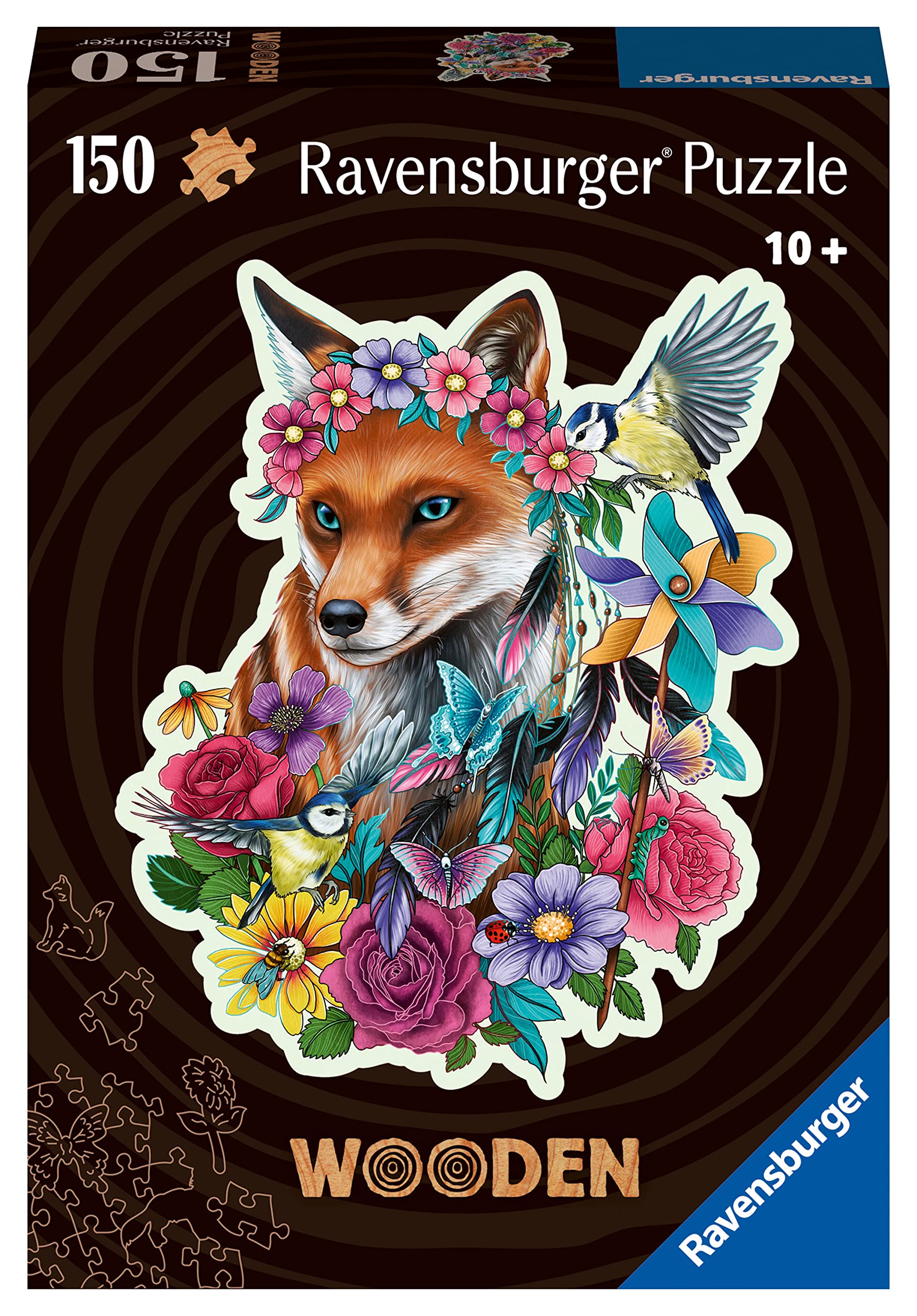 Ravensburger Children Puzzles Wooden Puzzles: Colorful Fox Ages 10+