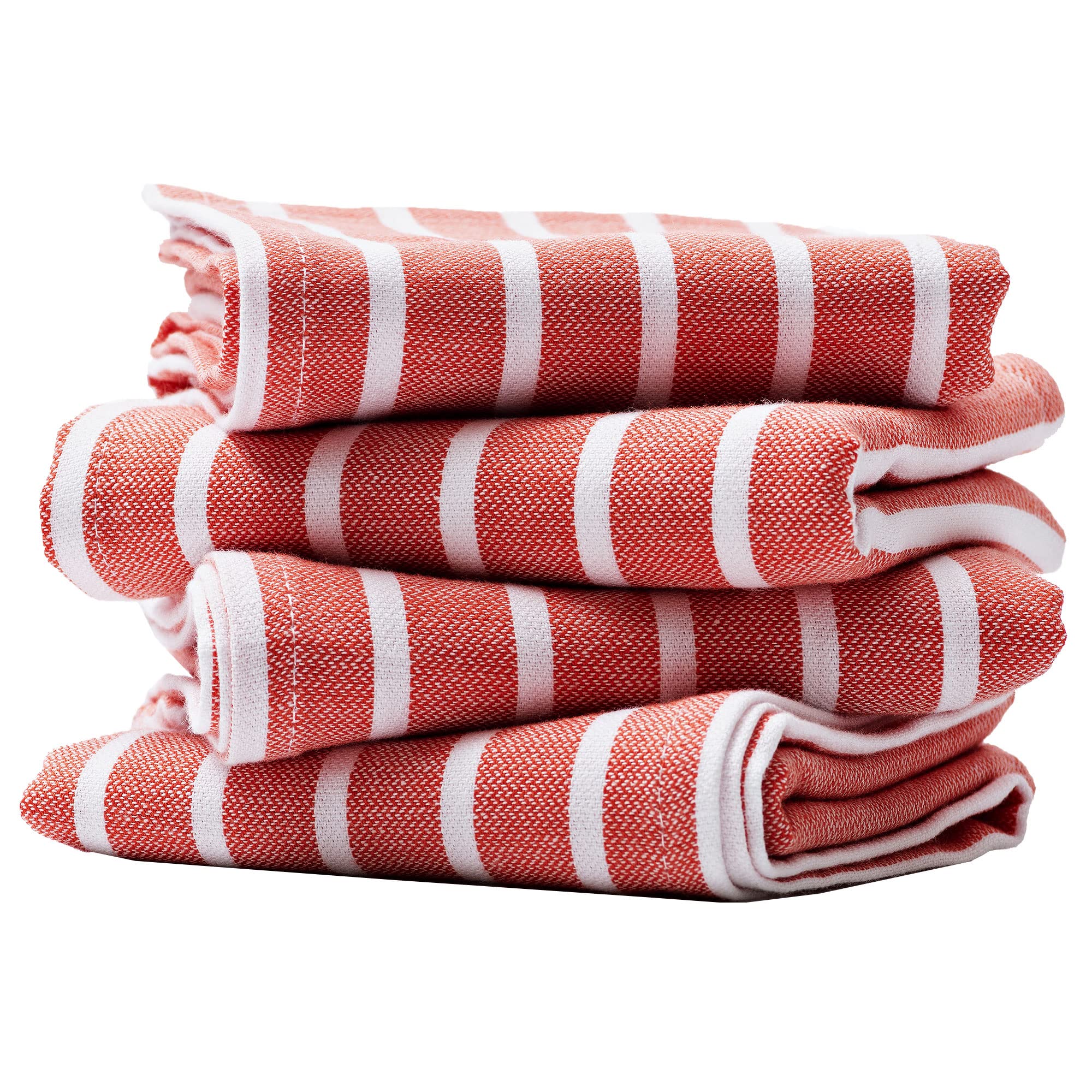 UNITED COLORS OF BENETTON. Confezione 8 Strofinacci da Cucina 50 x 70 cm 170 gsm 100% Cotone in Colore Rosso e Giallo, 50x70 c/u