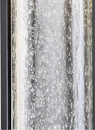 Miniatura 7 de VAXCEL Logan - Linterna de pared LED cilíndrica moderna con pantalla de vidrio transparente, lámpara de pared LED para exteriores para porche o