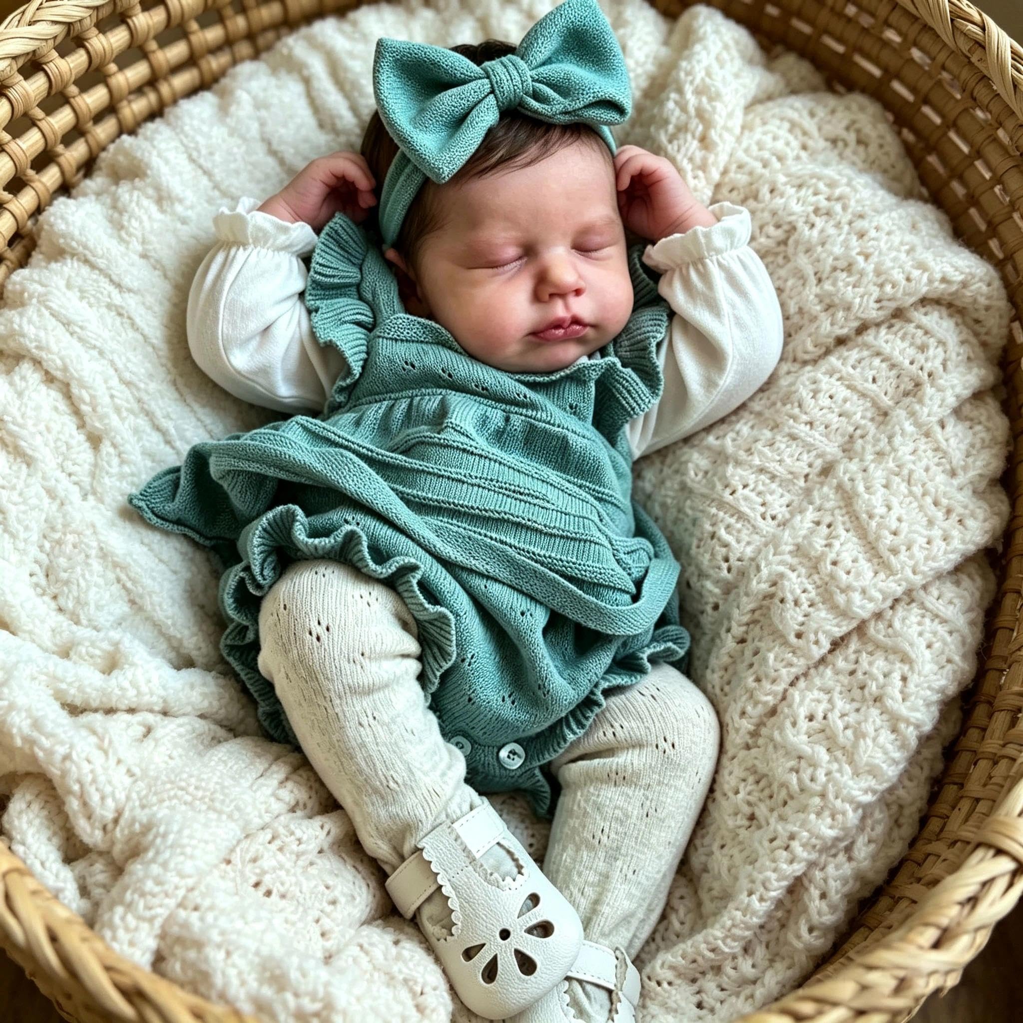 Zero Pam Lebensechte Reborn Babypuppen 20 Zoll Weiches Vinyl Realistische Neugeborene Babypuppen Poseable Real Life Baby Mädchen Puppen mit Puppenzubehör und Geschenk für 3+ Jahre alte Kinder